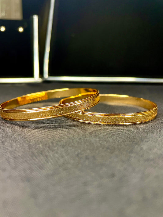 1 Karat Double Gold Bangle  50% OFF