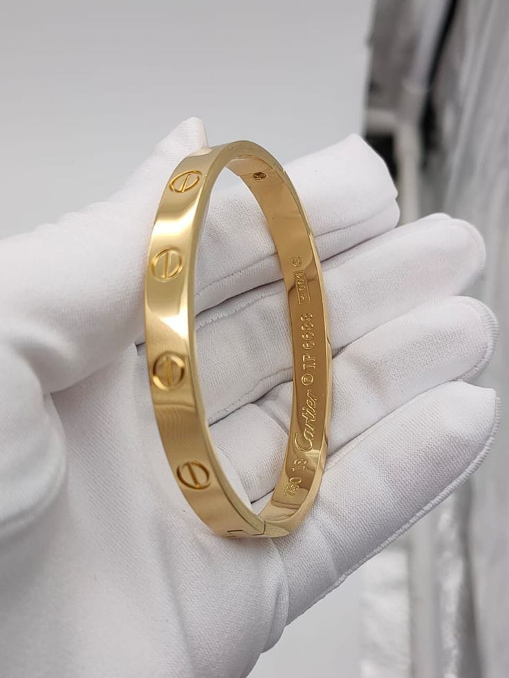 Gold Love Bangle Bracelet Kara